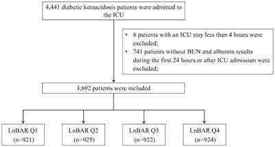 Association between blood urea nitrogen to serum albumin ratio and in-hospital mortality in critical patients with diabetic ketoacidosis: a retrospective analysis of the eICU database